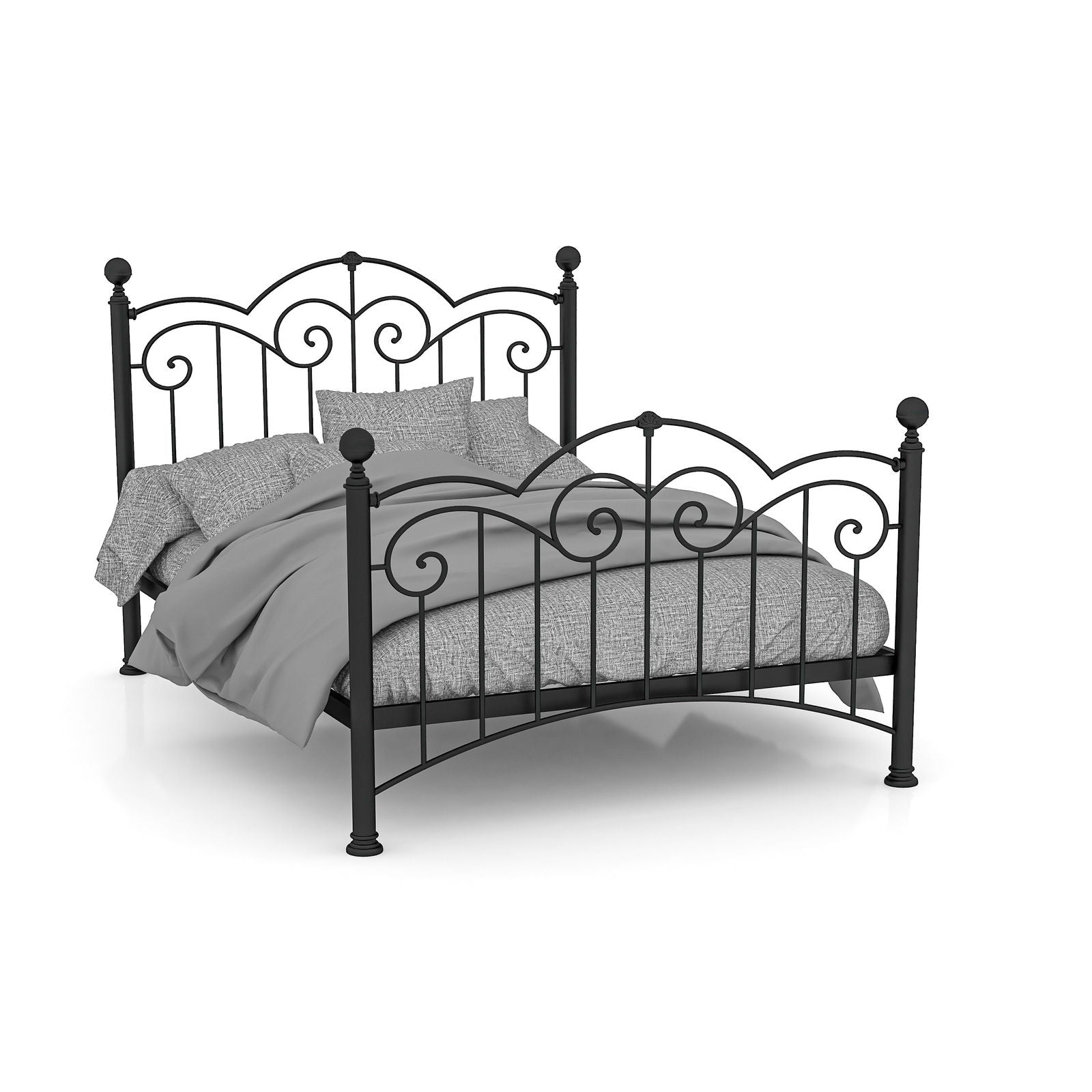 MetalCraft Traditional Spanish Design Iron Bed - Furnishiaa -  -